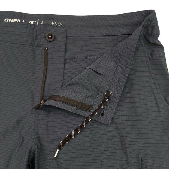 O'Neill Cargo Shorts Mens 38 Green Hybrid Stripes Lightweight Outdoor Beach - Picture 3 of 11